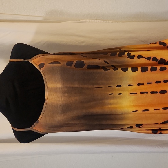 Elegant Ombre Tie Dye Maxi Dress With Pockets, L - Picture 3 of 15